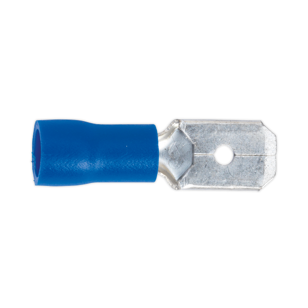 Sealey BT21 6.3mm Blue Push-On Male Terminal - Pack of 100
