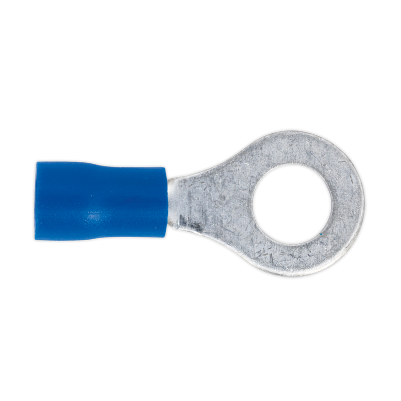 Sealey BT26 6.4mm (1/4") Blue Easy-Entry Ring Terminal - Pack of 100
