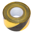 Sealey BTBY 80mm x 100m Black/Yellow Non-Adhesive Hazard Warning Barrier Tape