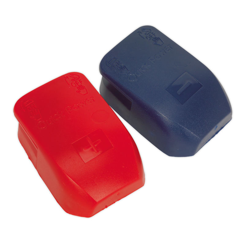 Sealey BTQK12 Quick Release Positive-Negative Battery Clamps - Pair