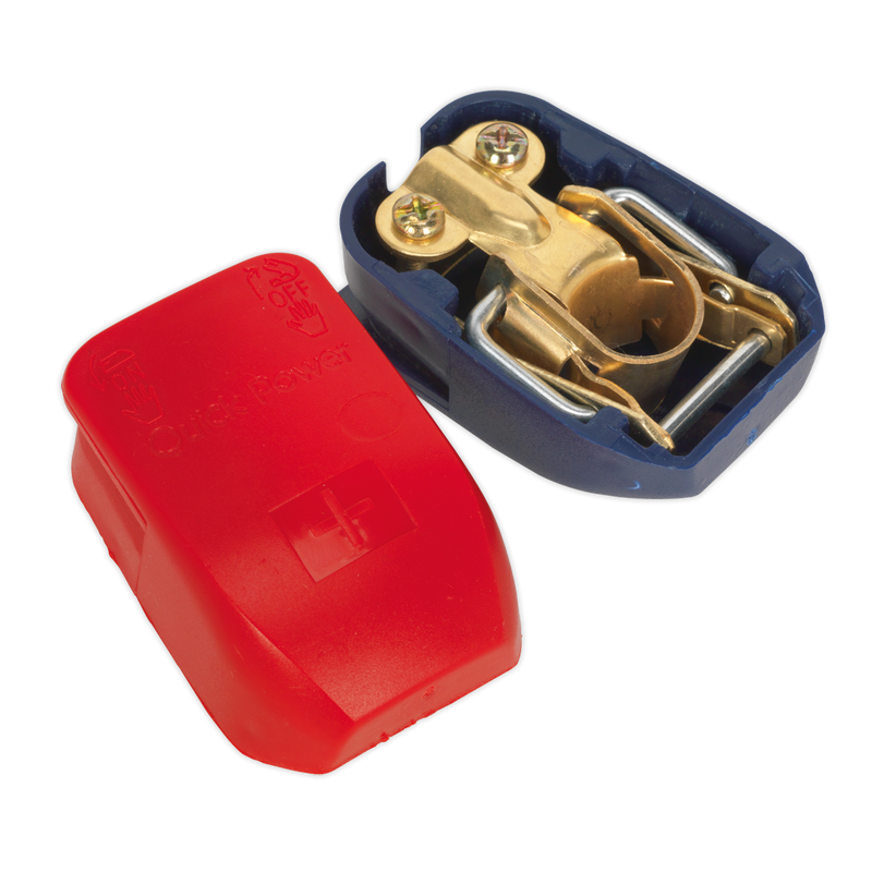 Sealey BTQK12 Quick Release Positive-Negative Battery Clamps - Pair