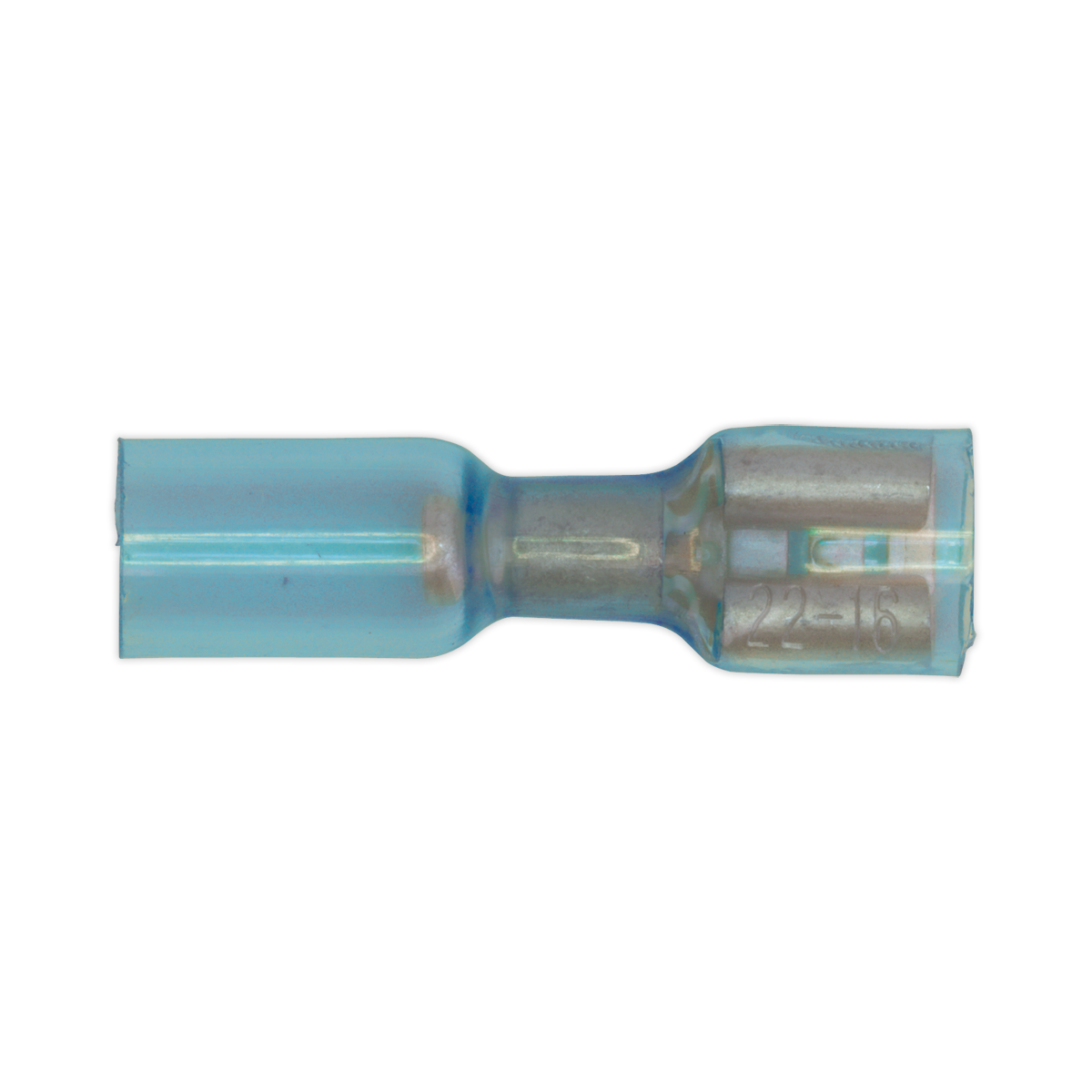 Sealey BTSPF25 6.4mm Blue Female Push-On Heat Shrink Terminal - Pack of 25