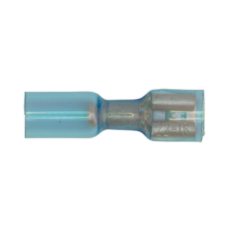 Sealey BTSPF25 6.4mm Blue Female Push-On Heat Shrink Terminal - Pack of 25