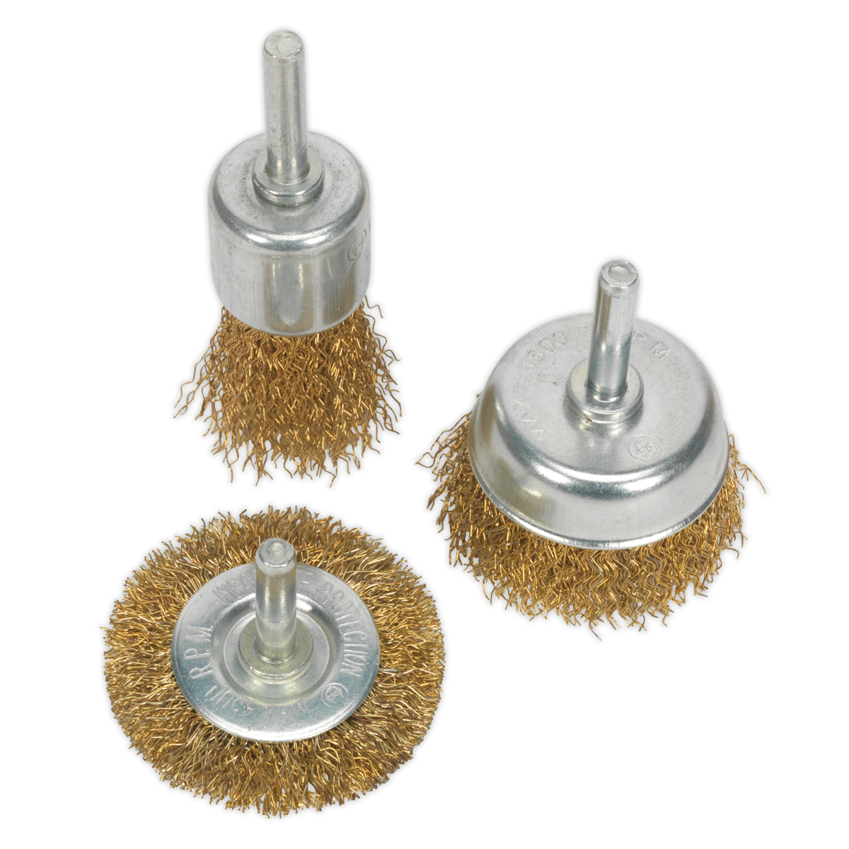 Sealey BWBS03 3pc Wire Brush Set
