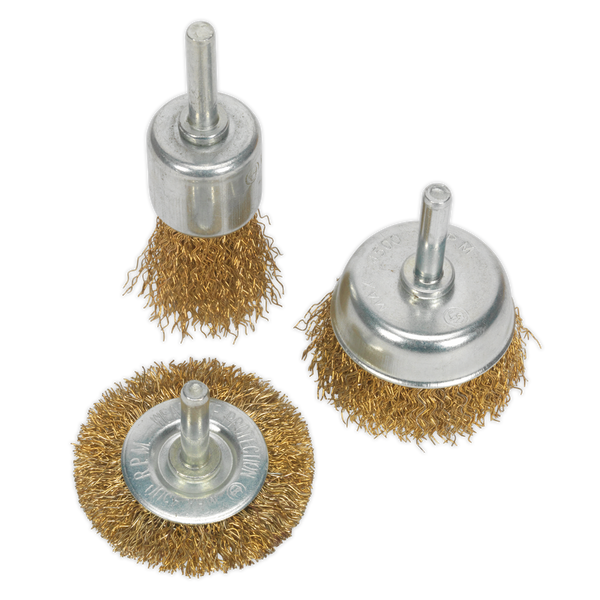 Sealey BWBS03 3pc Wire Brush Set