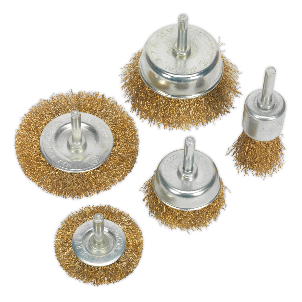 Sealey BWBS05 5pc Wire Brush Set