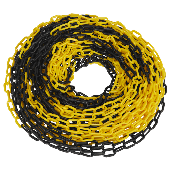 Sealey BYC25M Safety Chain Black/Yellow 25m x 6mm