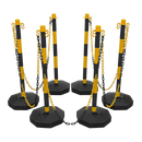 Sealey BYSBKIT 25m Black/Yellow Post & Chain Kit