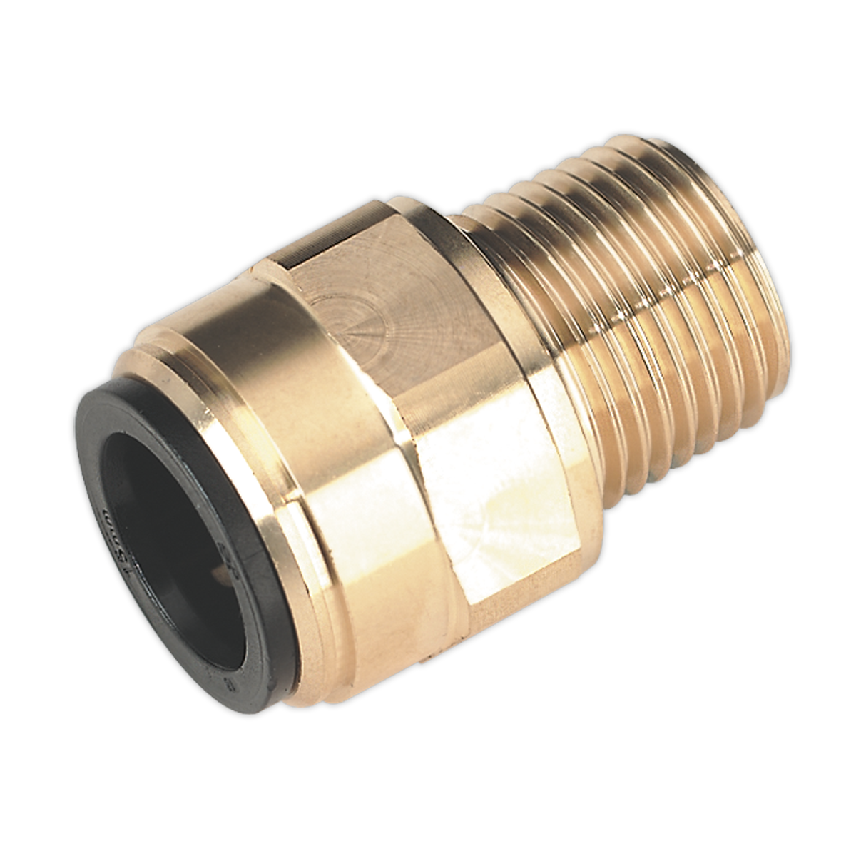 Sealey CAS15BSA 15mm x 1/2"BSPT Brass Straight Adaptor