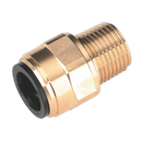 Sealey CAS15BSA 15mm x 1/2"BSPT Brass Straight Adaptor