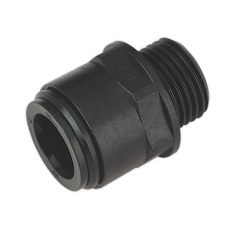 Sealey CAS15SA 15mm Straight Adaptor 1/2"BSP - Pack of 2