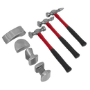 Sealey CB707 7pc Drop-Forged Panel Beating Set with Fibreglass Shafts