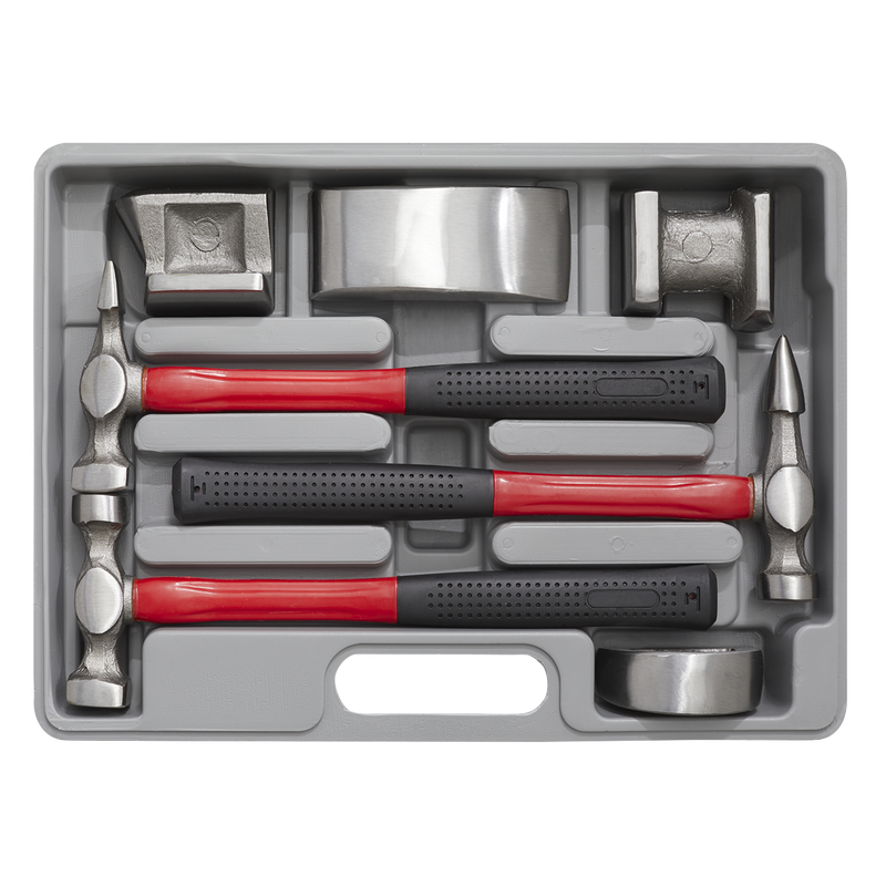 Sealey CB707 7pc Drop-Forged Panel Beating Set with Fibreglass Shafts
