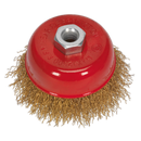 Sealey CBC75 ‚àö√â√Ä√∫75mm Brassed Steel Cup Brush M10 x 1.5mm