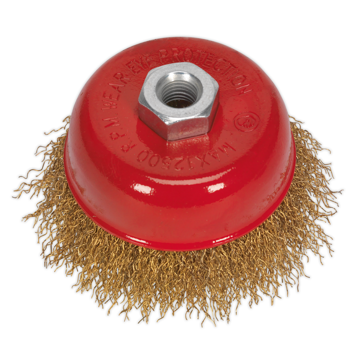 Sealey CBC752 â€šÃ Ã¶âˆšÃ¢âˆšÃ„âˆšâˆ«75mm Brassed Steel Cup Brush M14 x 2mm