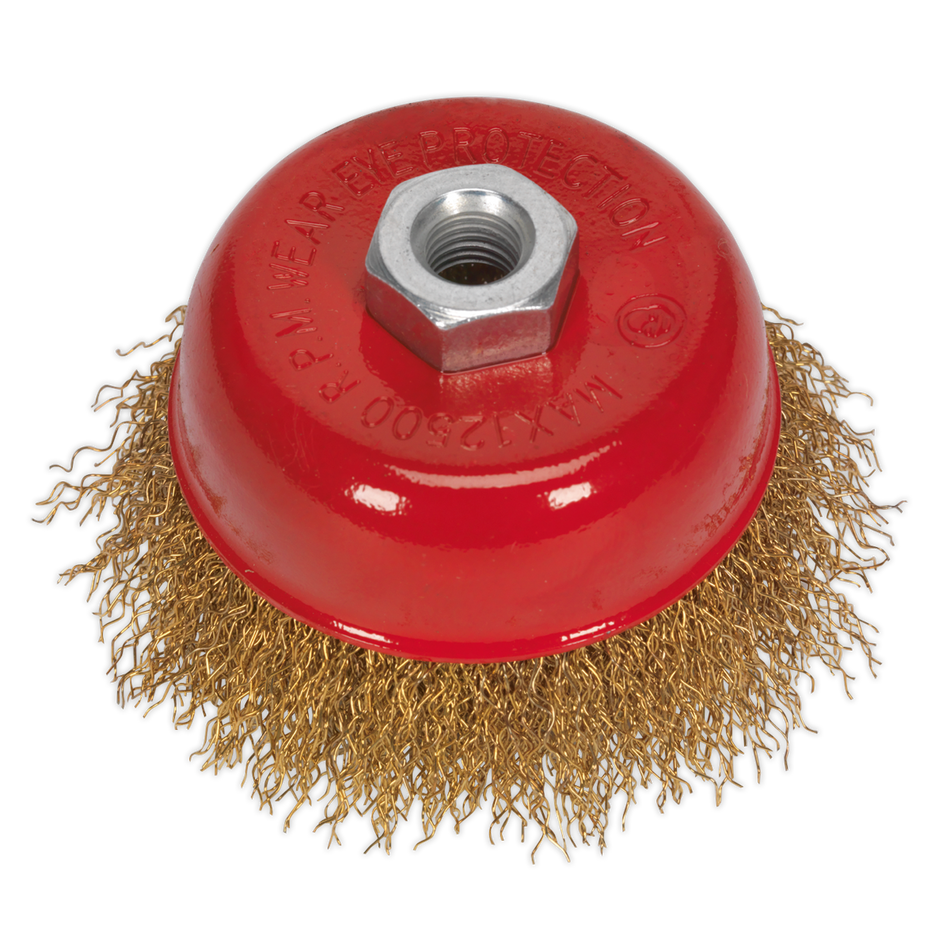 Sealey CBC752 ‚àö√â√Ä√∫75mm Brassed Steel Cup Brush M14 x 2mm