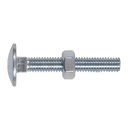 Sealey CBN640 Zinc Plated Coach Bolt & Nut DIN 603 - M6 x 40mm - Pack of 100