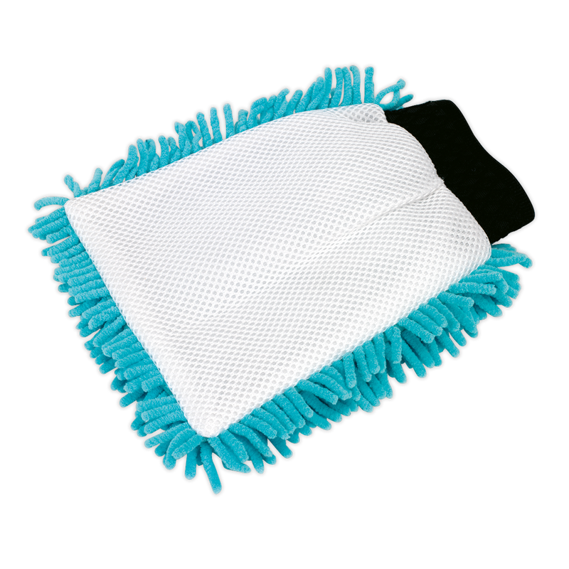 Sealey CC77 2-in-1 Shaggy Microfibre Mitt