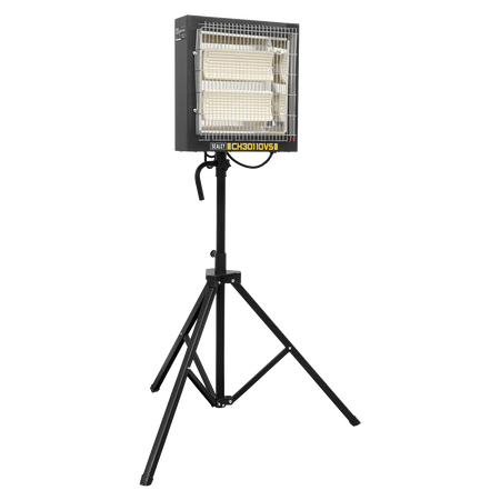 Sealey CH30110VS 1.2/2.4kW Ceramic Heater with Telescopic Tripod Stand - 110V