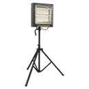 Sealey CH30110VS 1.2/2.4kW Ceramic Heater with Telescopic Tripod Stand - 110V
