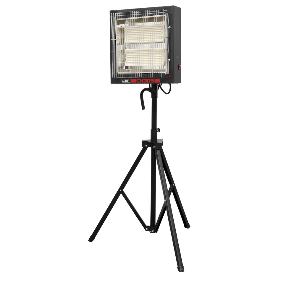 Sealey CH30S 1.4/2.8kW Ceramic Heater with Telescopic Tripod Stand 230V