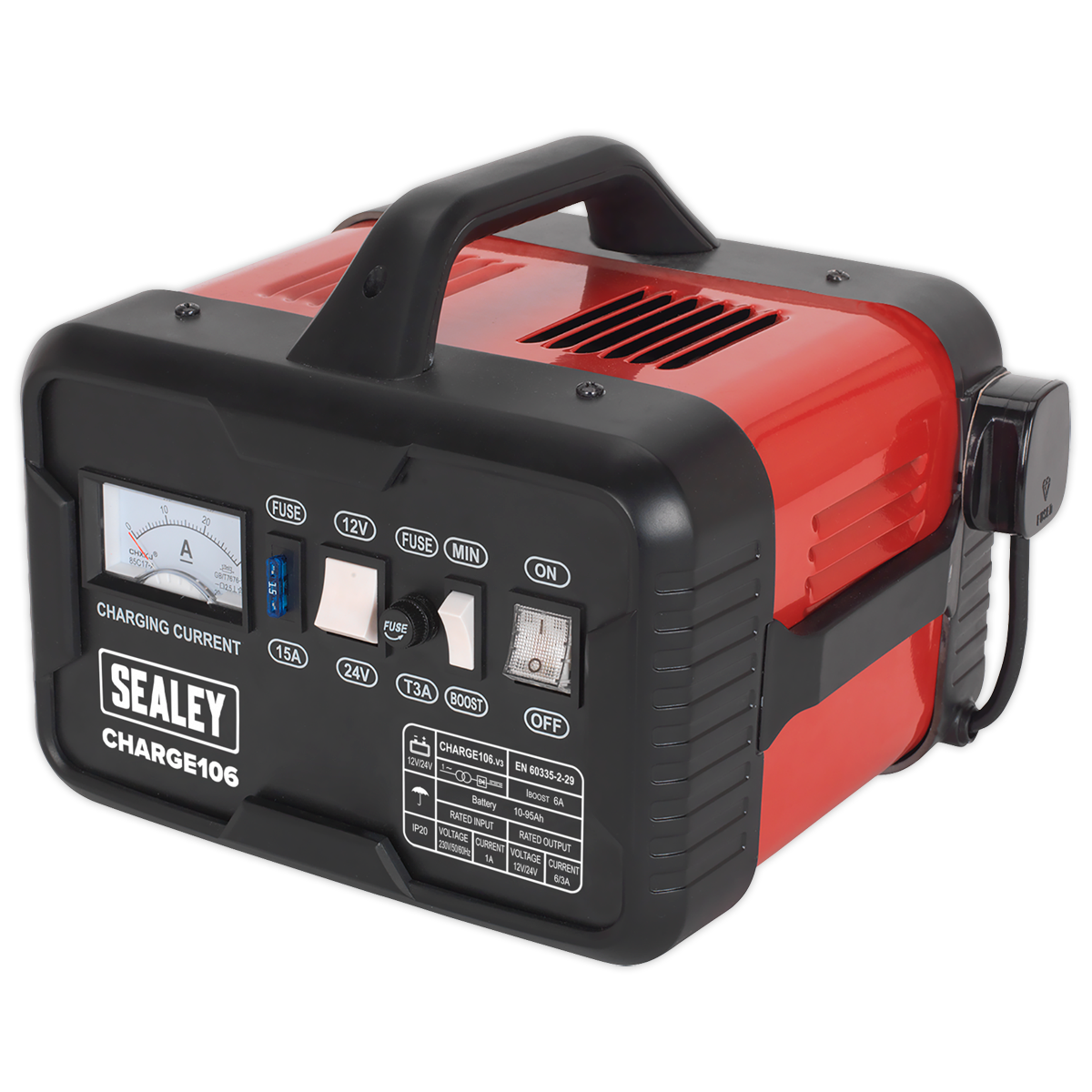 Sealey CHARGE106 8A 12/24V Battery Charger