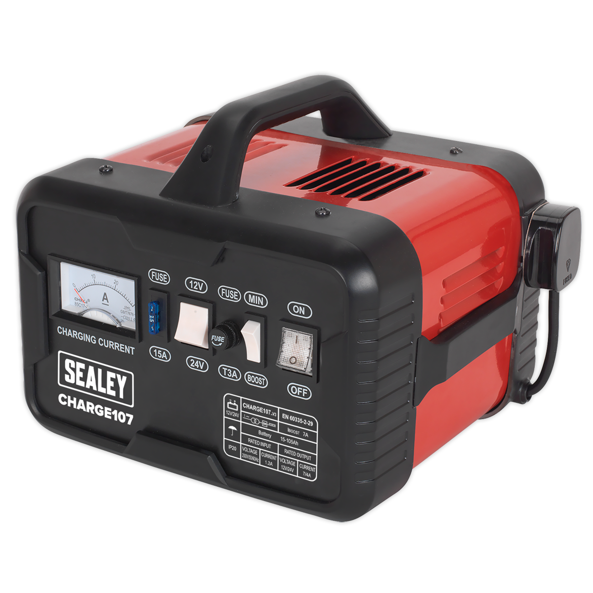 Sealey CHARGE107 11A 12/24V Battery Charger