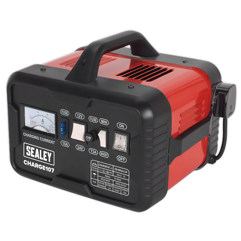 Sealey CHARGE107 11A 12/24V Battery Charger