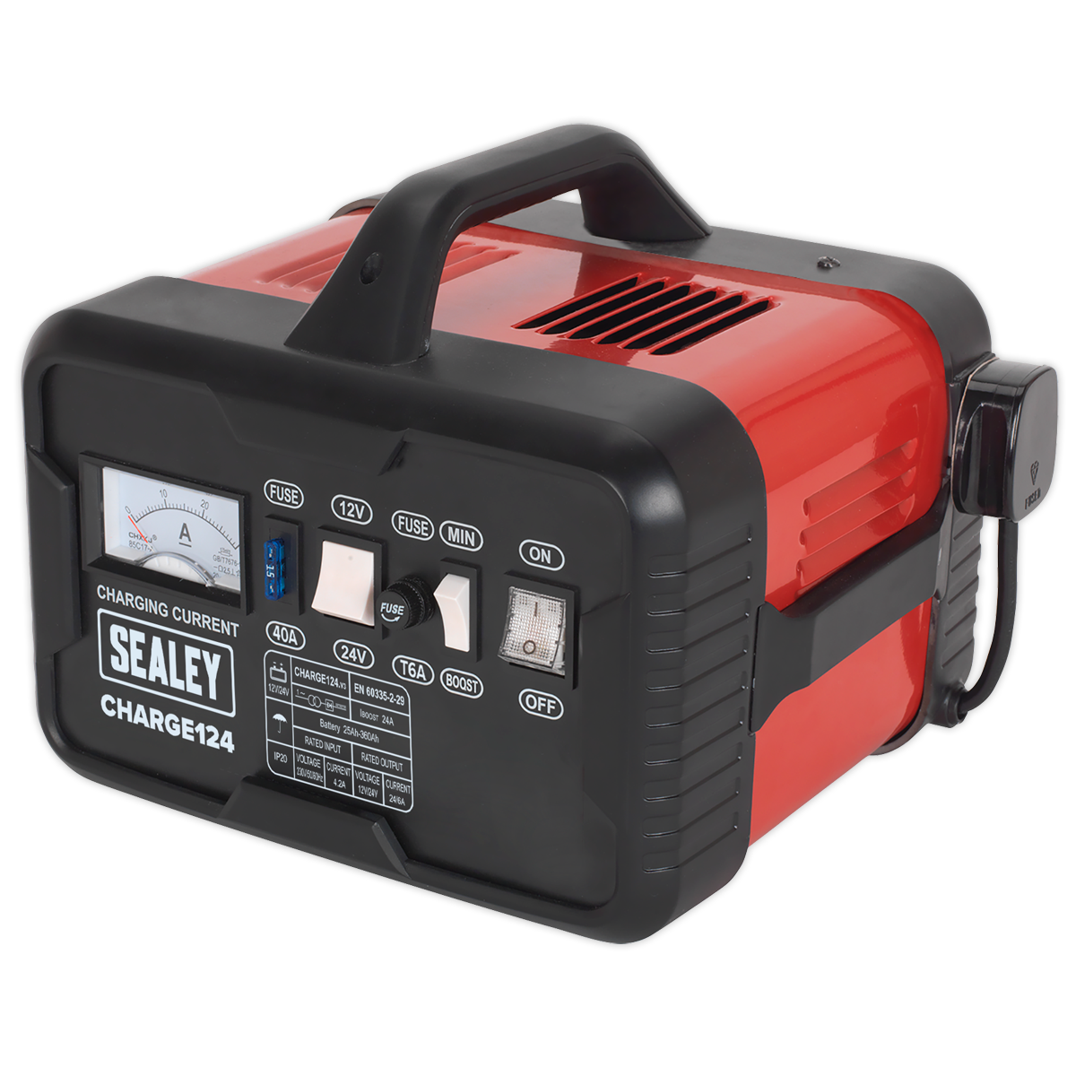 Sealey CHARGE124 28A 12/24V Battery Charger