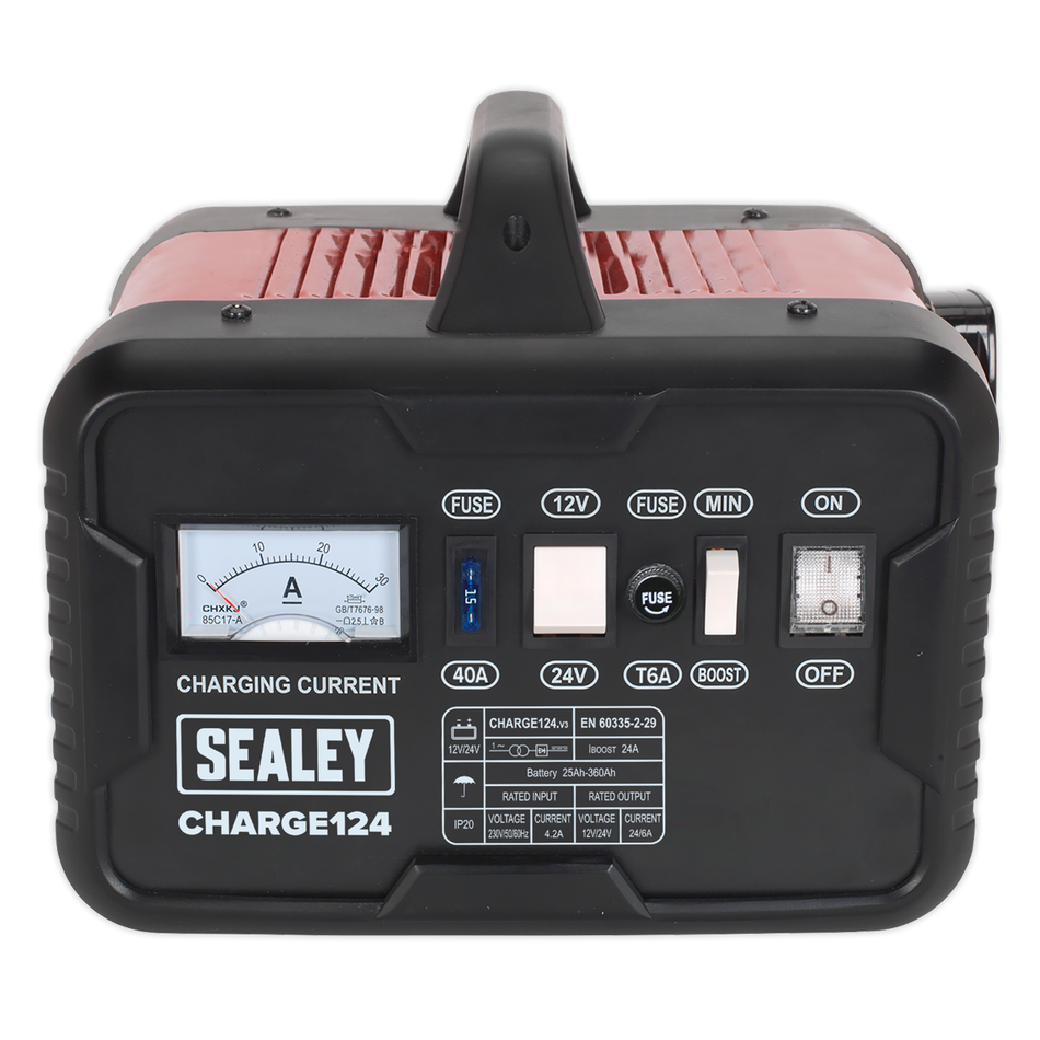 Sealey CHARGE124 28A 12/24V Battery Charger