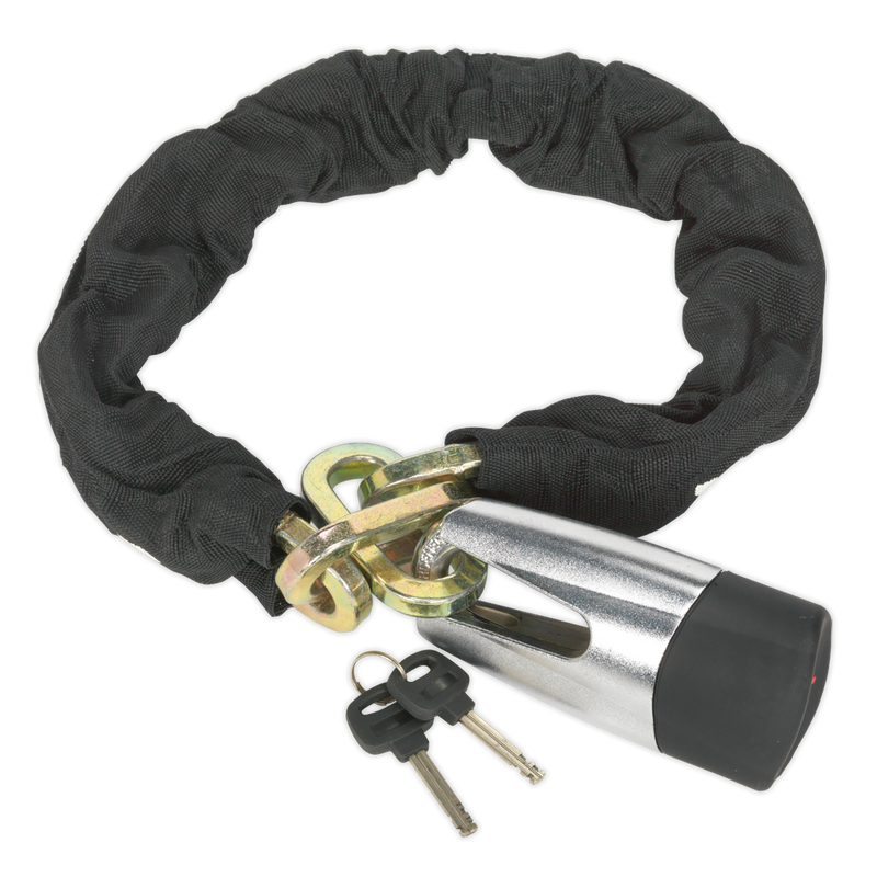 Sealey CLA109DL 10.5 x 10.5 x 900mm Motorcycle Chain & Disc Lock 4* ART Approved