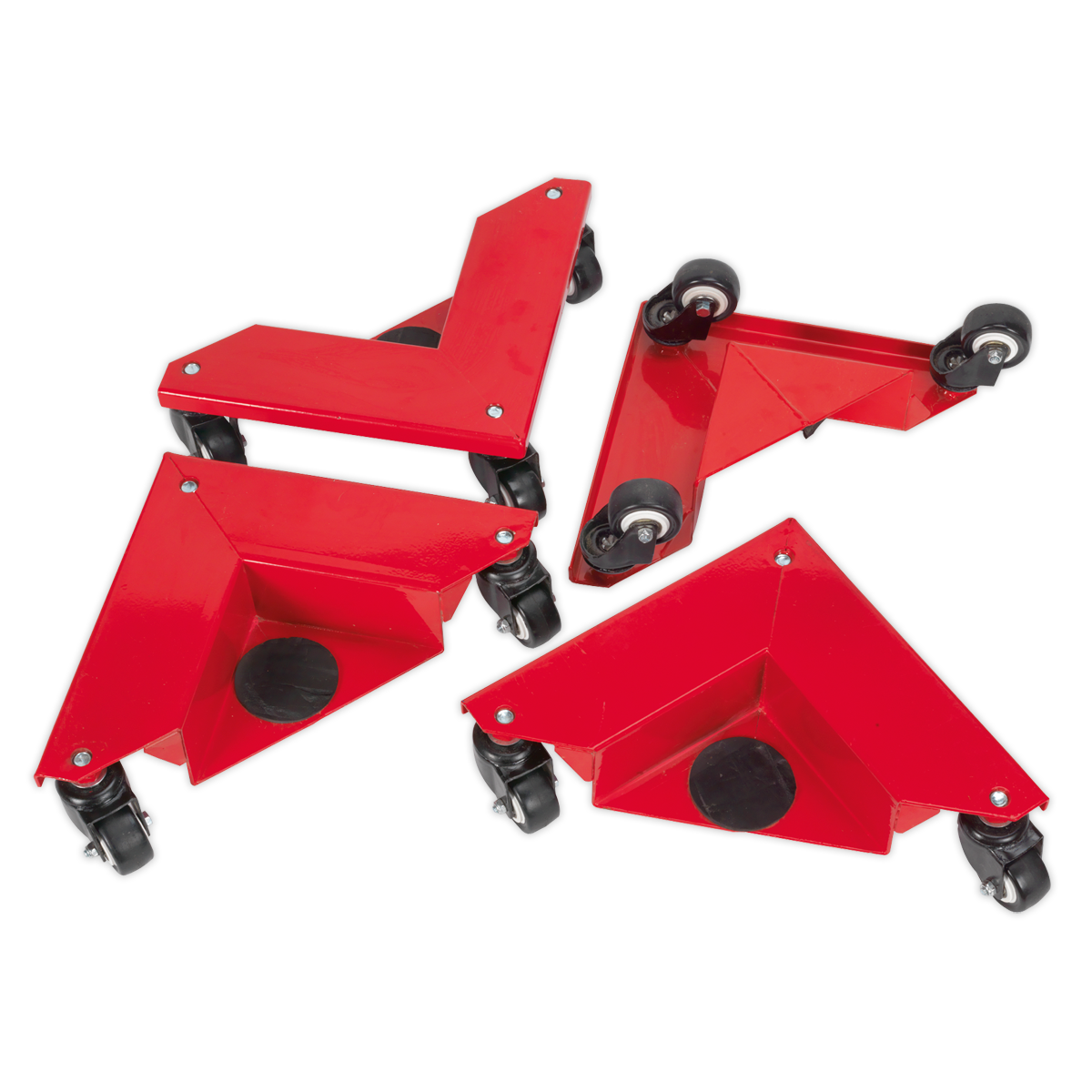 Sealey CM4 Set of 4 Corner Transport Dollies - 150kg Capacity
