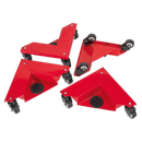 Sealey CM4 Set of 4 Corner Transport Dollies - 150kg Capacity
