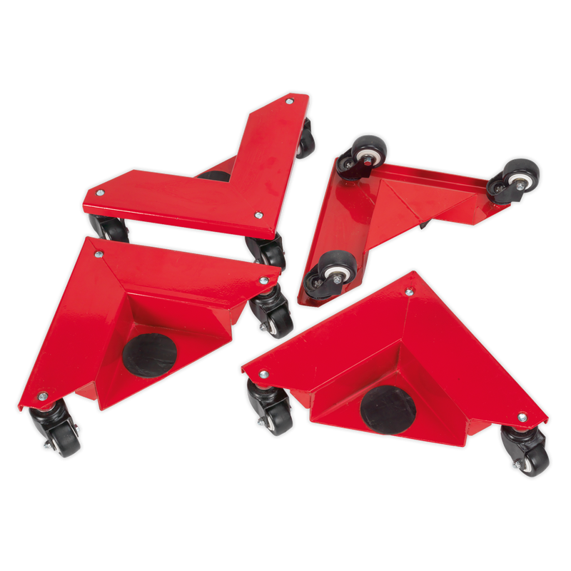 Sealey CM4 Set of 4 Corner Transport Dollies - 150kg Capacity