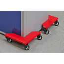 Sealey CM4 Set of 4 Corner Transport Dollies - 150kg Capacity
