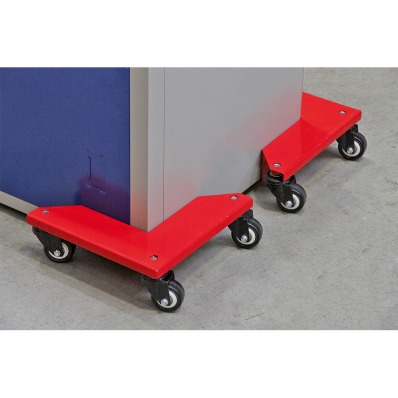 Sealey CM4 Set of 4 Corner Transport Dollies - 150kg Capacity