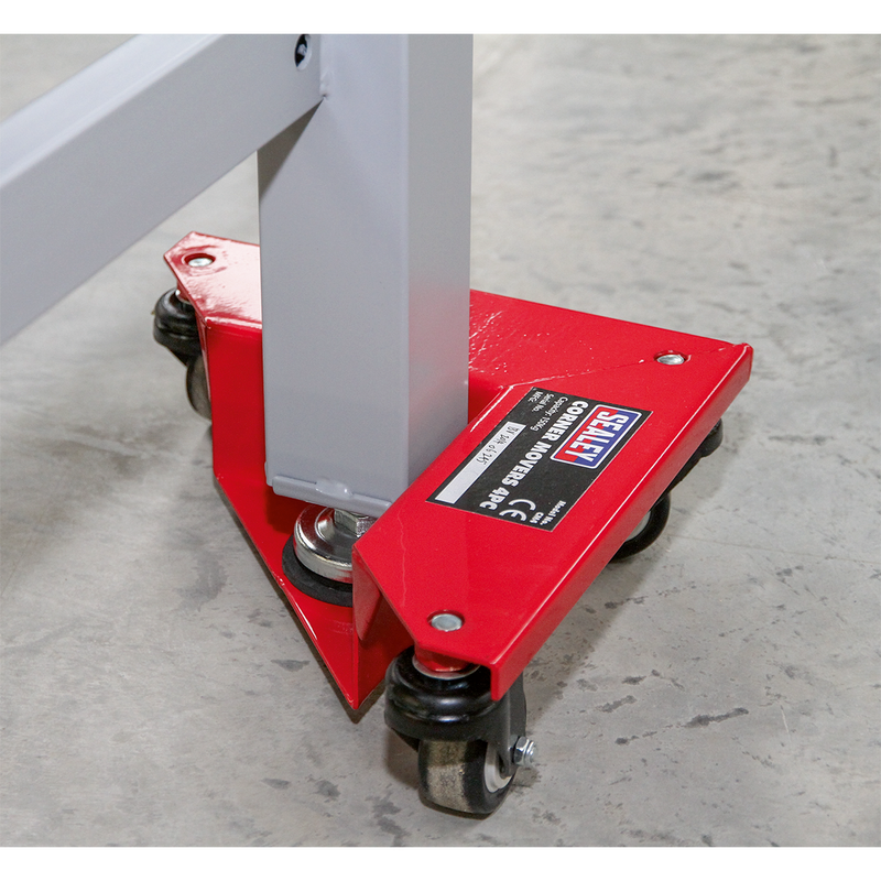 Sealey CM4 Set of 4 Corner Transport Dollies - 150kg Capacity