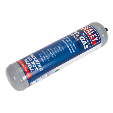 Sealey CO2/101 Disposable Carbon Dioxide Gas Cylinder 600g