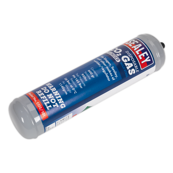 Sealey CO2/101 Disposable Carbon Dioxide Gas Cylinder 600g