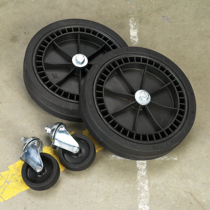 Sealey COMPKIT5 Wheel Kit for Fixed Compressors - 2 Castors & 2 Fixed