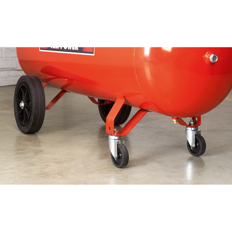Sealey COMPKIT5 Wheel Kit for Fixed Compressors - 2 Castors & 2 Fixed