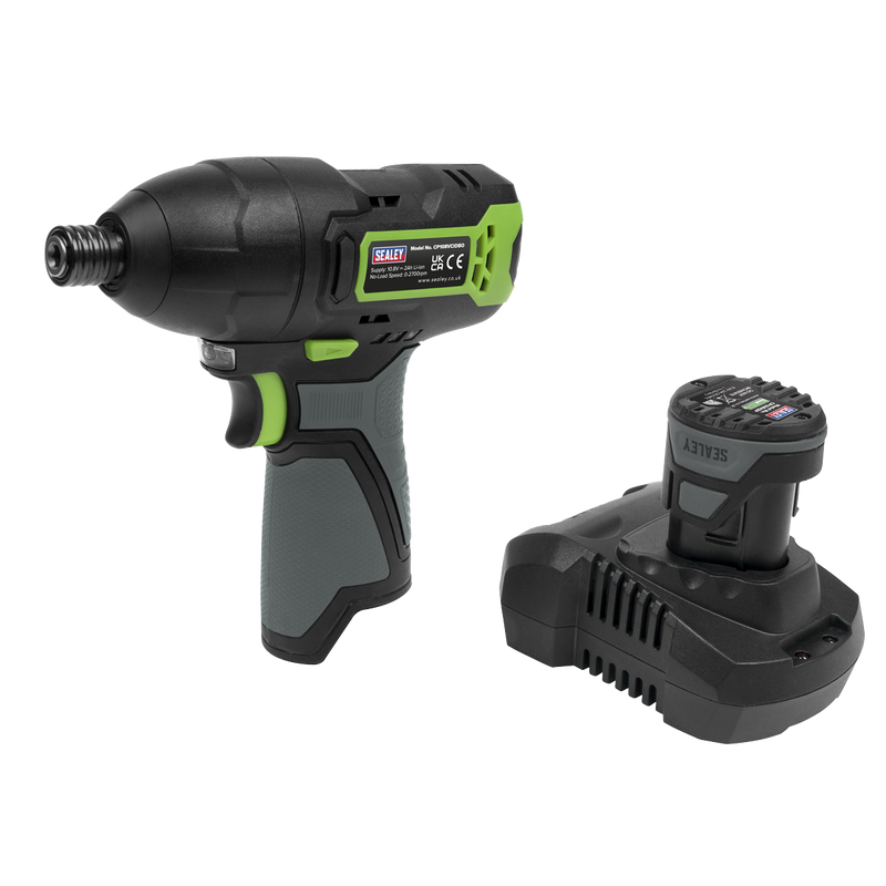 Sealey CP108VCID 10.8V 2Ah SV10.8 Series 1/4"Hex Drive Cordless Impact Driver Kit