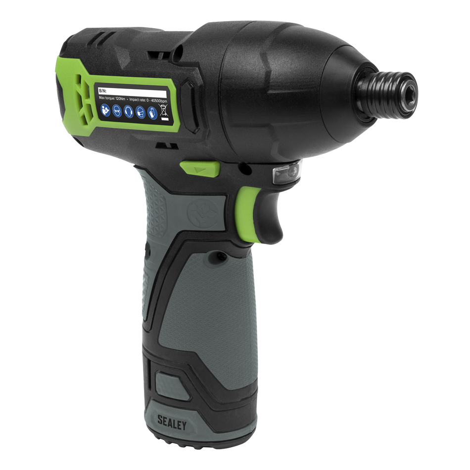 Sealey CP108VCID 10.8V 2Ah SV10.8 Series 1/4"Hex Drive Cordless Impact Driver Kit