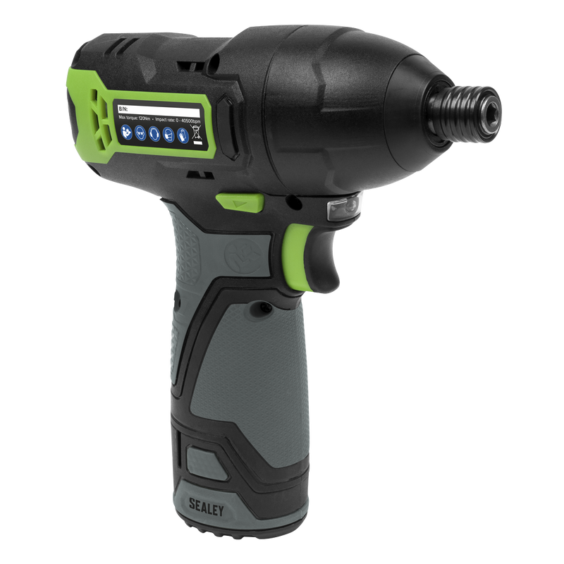 Sealey CP108VCID 10.8V 2Ah SV10.8 Series 1/4"Hex Drive Cordless Impact Driver Kit