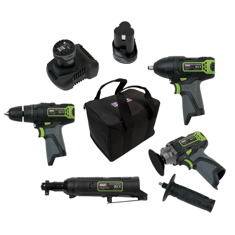 Sealey CP108VCOMBO1 4 x 10.8V SV10.8 Series Cordless Combo Kit - 2 Batteries