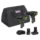 Sealey CP108VCOMBO3 2 x 10.8V SV10.8 Series Combi Drill & Impact Driver Kit