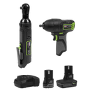 Sealey CP108VCOMBO6 2 x 10.8V SV10.8 Series Impact Wrench & Ratchet Wrench Kit