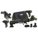 Sealey CP108VCOMBO8 5 x 10.8V SV10.8 Series Cordless Combo Kit - 2 Batteries