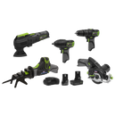 Sealey CP108VCOMBO8 5 x 10.8V SV10.8 Series Cordless Combo Kit - 2 Batteries