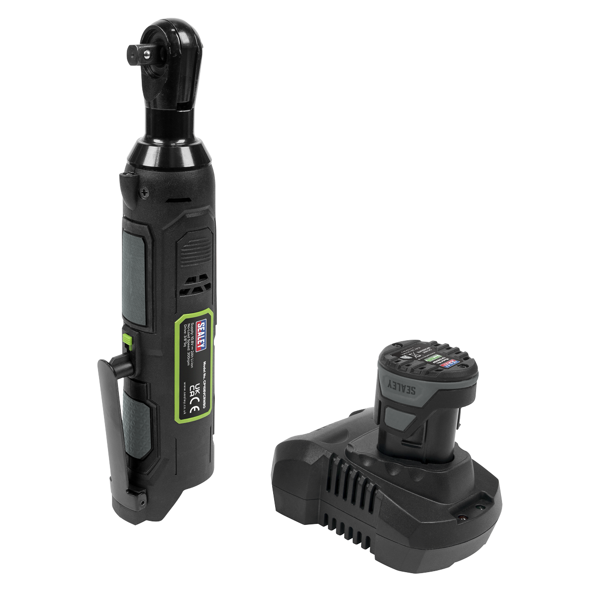 Sealey CP108VCRW 10.8V 2Ah SV10.8 Series 3/8"Sq Drive Cordless Ratchet Wrench Kit 45Nm